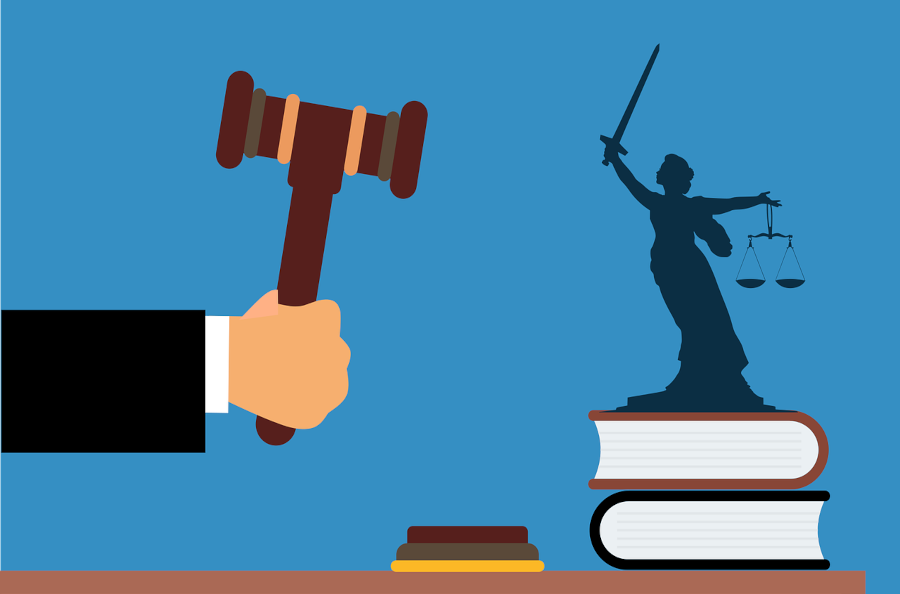 gavel and figurine